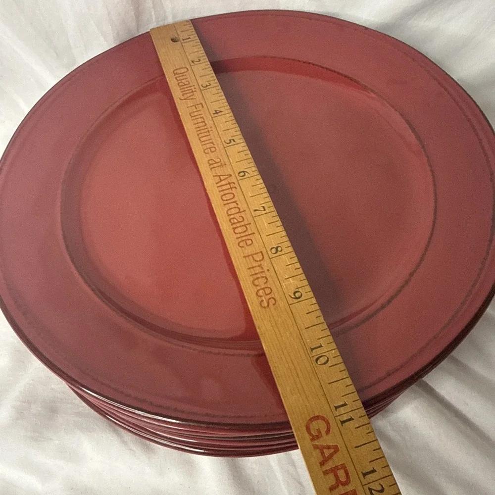 Citrus Grove Solid Red Valentine Stoneware 11